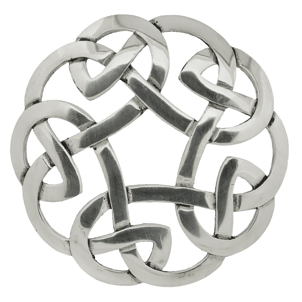 Celtic Interlace Plaid Brooch